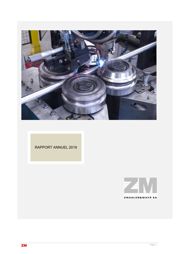 Thumbnail Zwahlen & Mayr SA Annual Report 2019