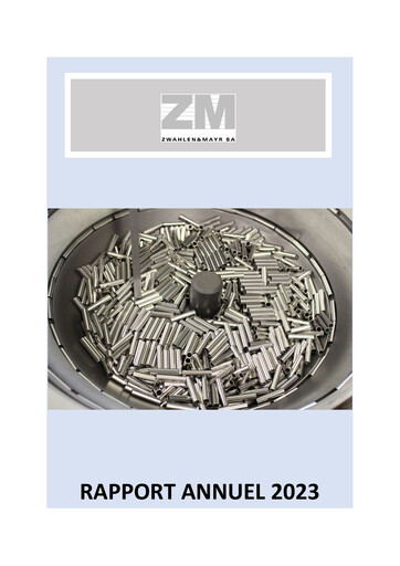 Thumbnail Zwahlen & Mayr SA Annual Report 2023