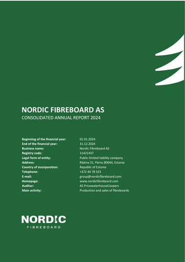 Vorschaubild Nordic Fibreboard AS Jahresbericht 2024