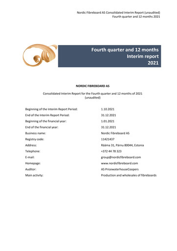 Vorschaubild Nordic Fibreboard AS Finanzbericht 2021