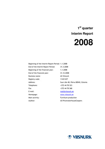 Vorschaubild Nordic Fibreboard AS Quartalsbericht 2008-q1