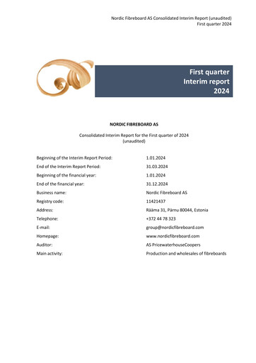 Vorschaubild Nordic Fibreboard AS Quartalsbericht 2024-q1