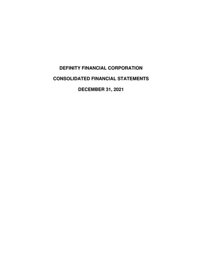 Thumbnail Definity Financial Financial Statement 2021