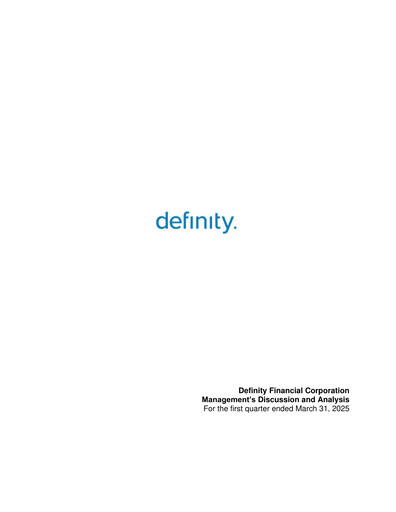 Vorschaubild Definity Financial Quartalsbericht 2025-q1