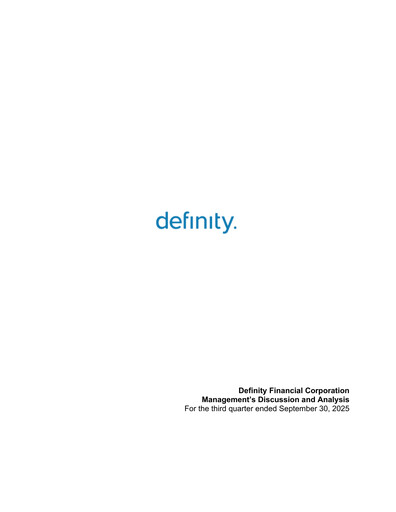Vorschaubild Definity Financial Quartalsbericht 2025-q3