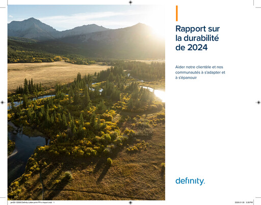 Thumbnail Definity Financial Sustainability Report 2024
