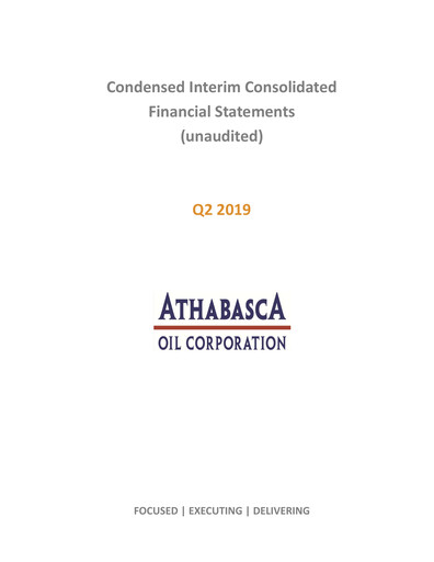 Thumbnail Athabasca Oil Corporation Financial Statement 2019-q2