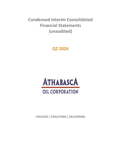 Thumbnail Athabasca Oil Corporation Financial Statement 2026-q2