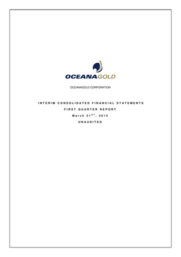 Thumbnail OceanaGold Financial Statement 2015-q1