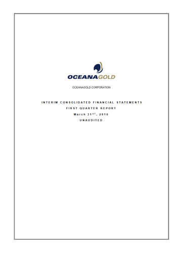 Thumbnail OceanaGold Financial Statement 2016-q1