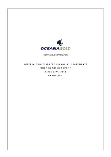 Thumbnail OceanaGold Financial Statement 2018-q1