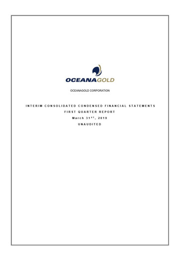 Thumbnail OceanaGold Financial Statement 2019-q1