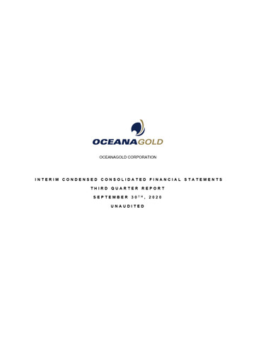 Thumbnail OceanaGold Financial Statement 2020-q3