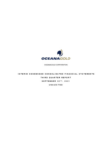 Thumbnail OceanaGold Financial Statement 2021-q3