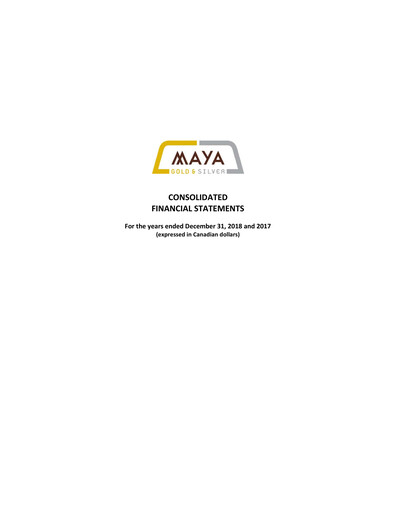 Miniature Aya Gold & Silver Bilan financier 2018