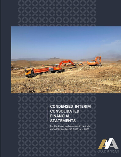 Vorschaubild Aya Gold & Silver Finanzmitteilung 2022-q3