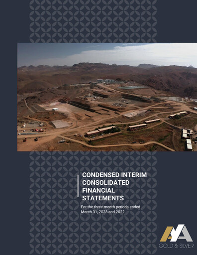 Vorschaubild Aya Gold & Silver Finanzmitteilung 2023-q1