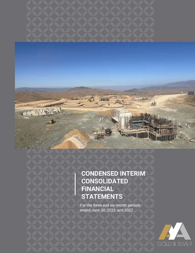 Vorschaubild Aya Gold & Silver Finanzmitteilung 2023-q2