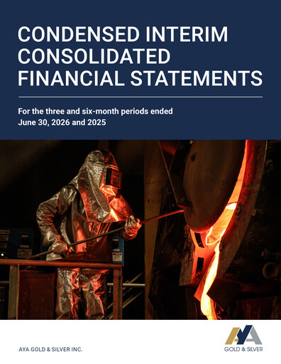 Vorschaubild Aya Gold & Silver Finanzmitteilung 2026-q2