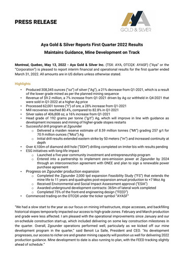 Vorschaubild Aya Gold & Silver Quartalsbericht 2022-q1