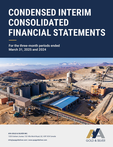 Thumbnail Aya Gold & Silver Quarterly Report 2025-q1