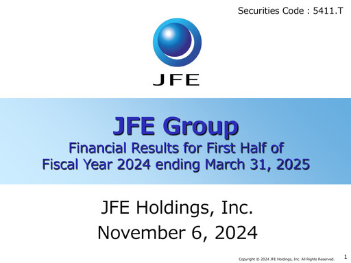 Thumbnail JFE Holdings Half-year Report 2024-h1