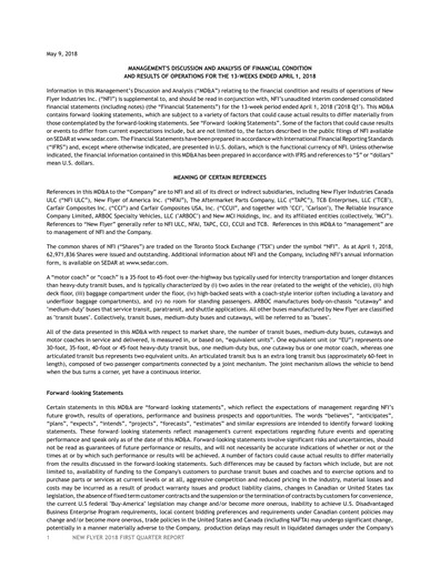 Thumbnail NFI Group Quarterly Report 2018-q1