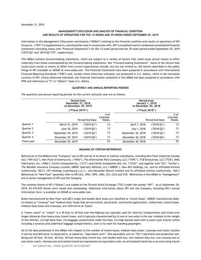 Thumbnail NFI Group Quarterly Report 2019-q3