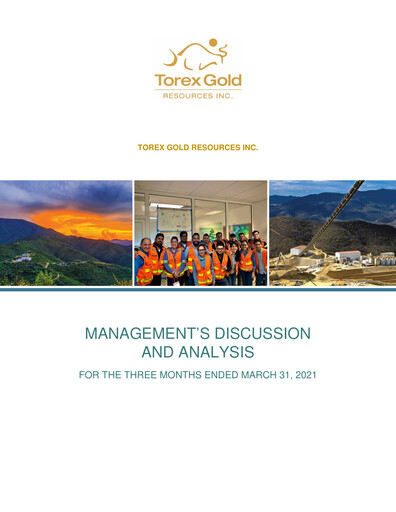 Vorschaubild Torex Gold Resources Quartalsbericht 2021-q1