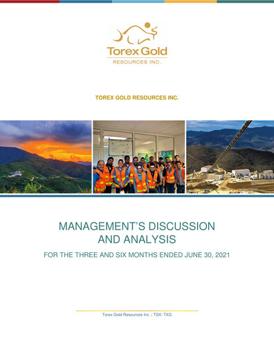 Vorschaubild Torex Gold Resources Quartalsbericht 2021-q2