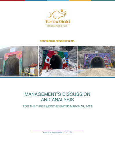 Vorschaubild Torex Gold Resources Quartalsbericht 2023-q1