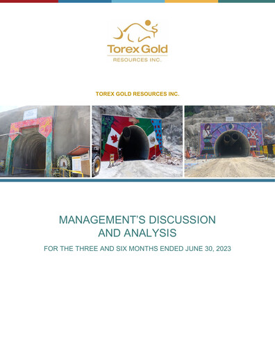 Vorschaubild Torex Gold Resources Quartalsbericht 2023-q2