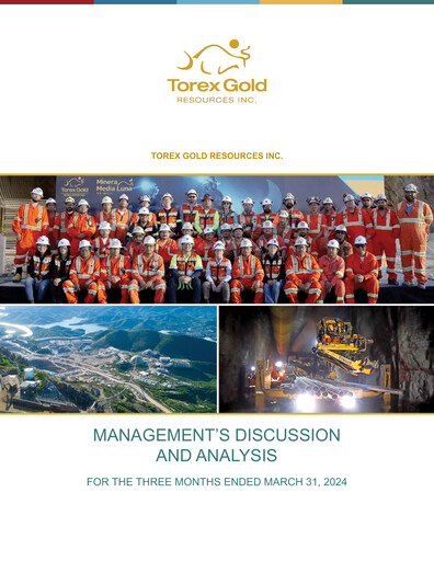 Vorschaubild Torex Gold Resources Quartalsbericht 2024-q1