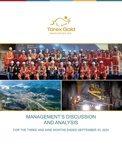 Vorschaubild Torex Gold Resources Quartalsbericht 2024-q3