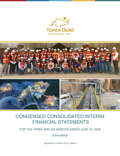 Thumbnail Torex Gold Resources Quarterly Report 2025-q2