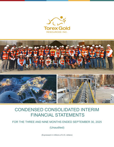 Thumbnail Torex Gold Resources Quarterly Report 2025-q3