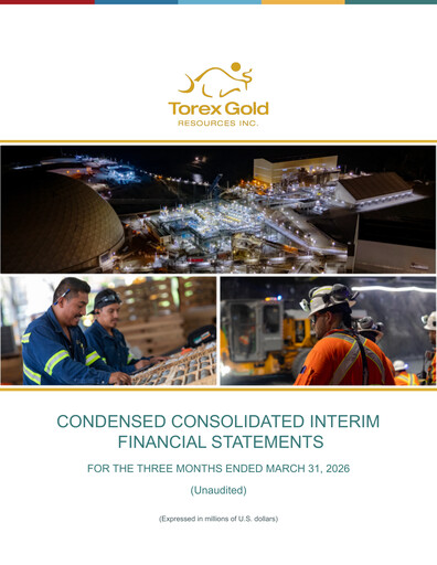 Vorschaubild Torex Gold Resources Quartalsbericht 2026-q1