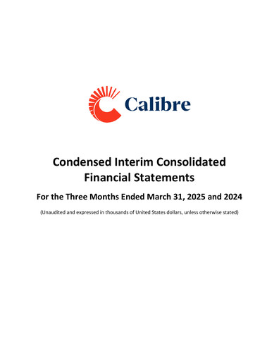 Miniature Calibre Mining Rapport trimestriel 2025-q1