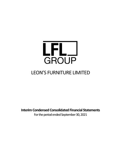 Vorschaubild Leon's Furniture Quartalsbericht 2021-q3