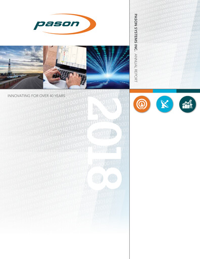 Thumbnail Pason Systems Annual Report 2018
