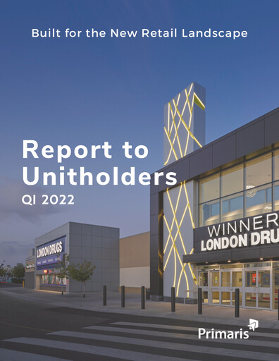 Thumbnail Primaris Real Estate Investment Trust Quarterly Report 2022-q1