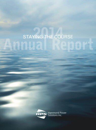Thumbnail Hammond Power Solutions Annual Report 2014