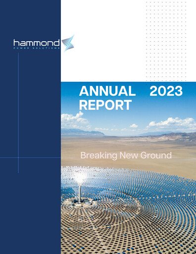 Thumbnail Hammond Power Solutions Annual Report 2023