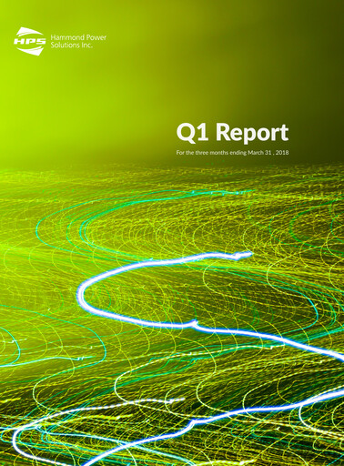 Thumbnail Hammond Power Solutions Quarterly Report 2018-q1