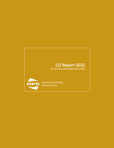 Thumbnail Hammond Power Solutions Quarterly Report 2022-q2