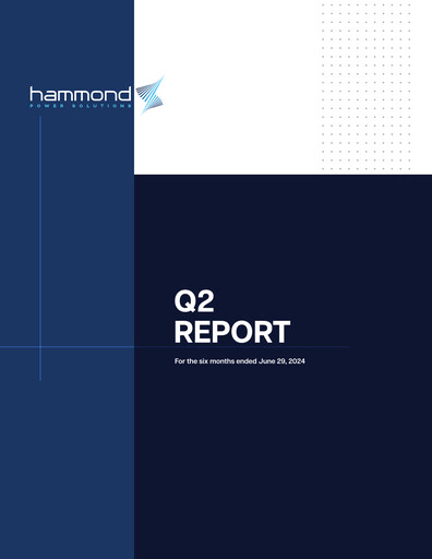 Thumbnail Hammond Power Solutions Quarterly Report 2024-q2