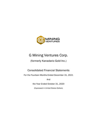 Vorschaubild G Mining Ventures Finanzmitteilung 2021
