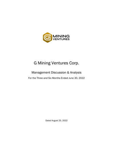 Vorschaubild G Mining Ventures Quartalsbericht 2022-q2