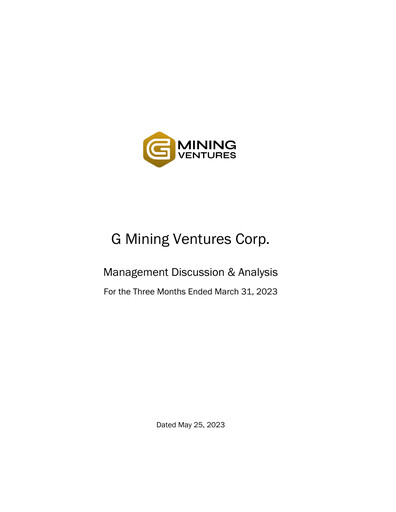 Vorschaubild G Mining Ventures Quartalsbericht 2023-q1
