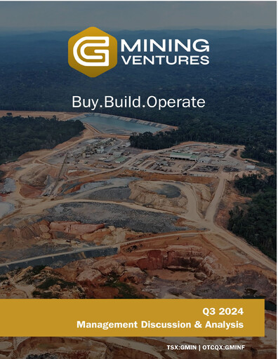 Vorschaubild G Mining Ventures Quartalsbericht 2024-q3